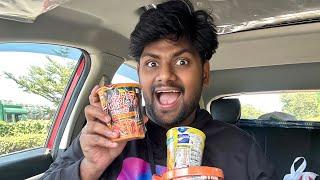 Trying Korean Cup Noodles ‍ First Time !! MouLiving Life ️