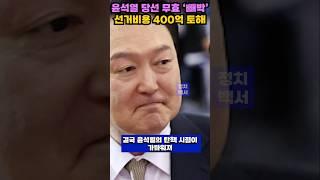 윤석열 탄핵 시점 임박? 선거비용 400억 토해 내야! #shorts #윤석열 #탄핵 #이재명 #민주당 #국힘당 #오세훈 #불법선거자금 #공천개입 #정치분석