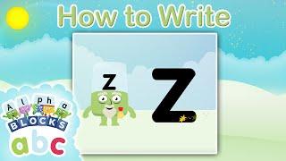 @officialalphablocks - Learn How to Write the Letter Z | Zig-Zag Letter Family | How to Write App