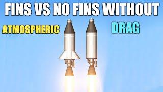 fins vs no fins in no atmospheric drag spaceflight simulator sfs 1.52 #shorts