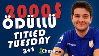 Carlsen'le Oynadım! 2000$ Titled Tuesday Turnuvasında Oynuyorum! GM Cem Kaan Gökerkan