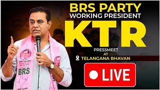 Live : BRS Working President KTR addressing the media at Telangana Bhavan.