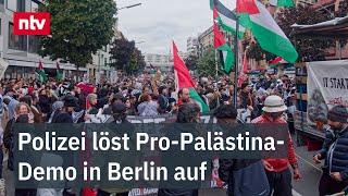 Aufgeheizte Stimmung: Polizei löst Pro-Palästina-Demo in Berlin auf | ntv