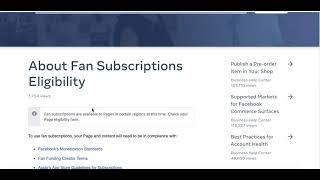 Facebook Fan Subscriptions - what are the requirements & how to enable?