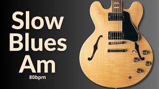 Sad Slow Blues Guitar Backing Track in Am | Relaxing & Smooth Jam Session