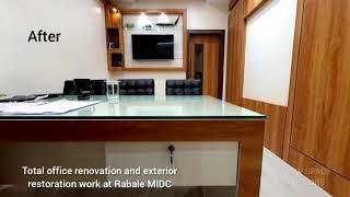 20 years old MD cabin at Mumbai MIDC | before & after renovation #1