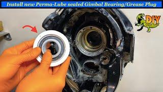 Install new sealed Perma-Lube gimbal bearing and set screw