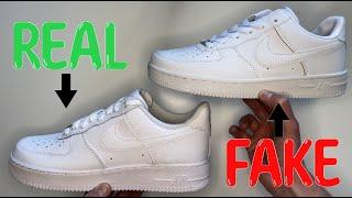 REAL VS. FAKE NIKE AIR FORCE 1 LOW SNEAKERS COMPARISON.