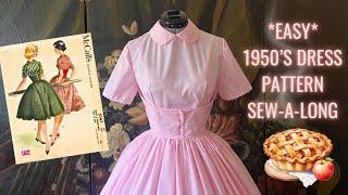 Sewing A 1950s House Wife Dress | “Easy” Vintage Pattern Sew-A-Long (McCall’s 8401)