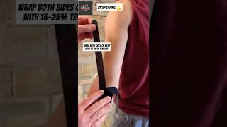 Try this!! Kinesiology Taping technique for bicep to help with recovery #pain #workout #biceps