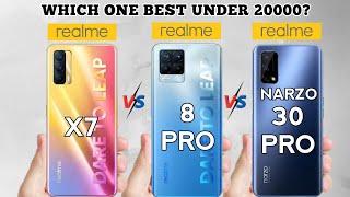 Realme 8 Pro vs Realme X7 vs Realme Narzo 30 Pro