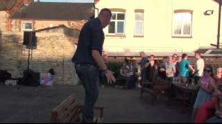 Joe,s Bar Party in the  Car Park 1 broken Bench !