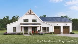 EXCLUSIVE MODERN FARMHOUSE PLAN 009-00387 WITH INTERIOR