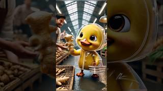The duckling cooks ginger milk tea for the little master to drink.#shorts #ducklings #pets #cute