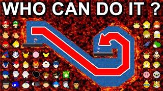 Who Can Make It? JUMP Down And Up Lava Tunnel ? - Super Smash Bros. Ultimate