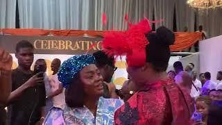 SEE HOW ADEYINKA ALASEYORI WELCOMES BUKOLA BEKES AT BIG B 50TH BIRTHDAY