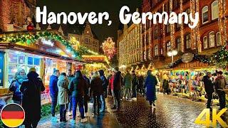 Hannover, Germany, Christmas Market walking tour 4K