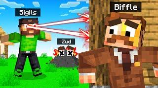 Using LASER EYES in Minecraft Hide and Seek