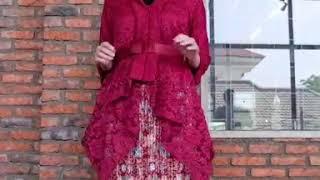 Setelan kebaya SHELFI kebaya brukat cantik full furing dengn rok plisket