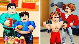 Roblox Life: STRONG FAMILY VS FAT FAMILY: Funny Situations | Roblox Animation