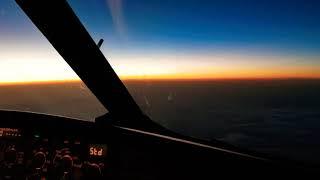 A 320 cockpit view | Sunset over Pacific | Avialife