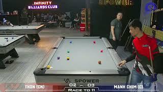 TKON (CN) vs Kim Trọng (C) - 9 ball Chạm 11/3