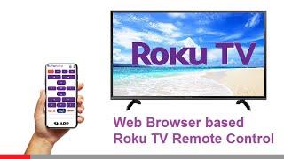 Web Browser based Roku TV Remote Control with Power On Off, Mute, Volume Up Down Buttons RokuRC.com