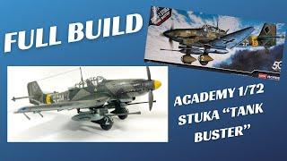 How To Build The Academy 1/72 Ju-87G Stuka “Tank Buster” Model Airplane (From start to finish!)