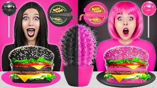 Black vs Pink Food Challenge | Tasty Kitchen Hacks by Multi DO Food Challenge