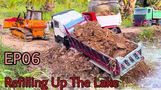 Borey RC teams is refilling up the lake near construction site. EP 06 #excavator #rccars #rctrucks