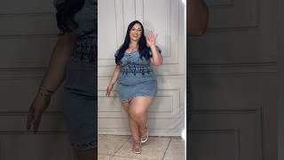 Plus size dresses, denim bodycon dress  #curvy #plussize