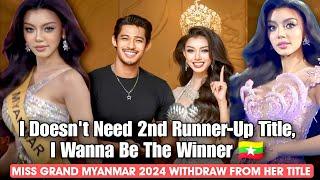 WITHDRAW FROM HER TITLE -  She Doesn't Need 2nd Runner-Up Title, She Wanna Be The Winner 