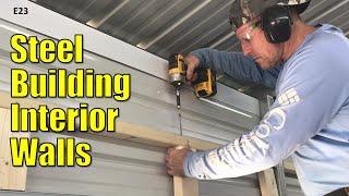 How to Frame Metal Garage with Wood 2x4s | DIY Metal Building Framing