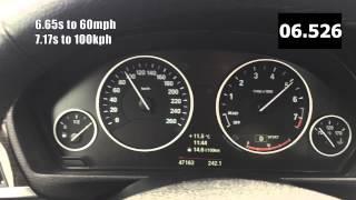 2013 BMW 328i xDrive 240hp/258lb-ft-tq Acceleration 0 to 60, 0 to 100 at 3,000ft elevation