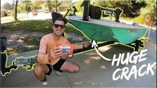 How to Repair A Crack in a Fiberglass Boat (EASY DIY Project)