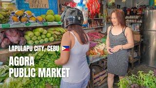  [4K] Agora Public Market | Walking Tour | Pajac, Lapulapu City, Cebu | Philippines