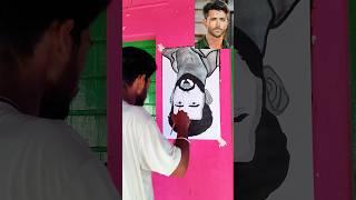 Hrithik Roshan  Reverse Painting ( Bang Bang.. #hrithikroshan #youtubeshorts #trending #shorts