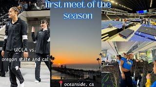 FIRST GYMNASTICS MEET OF THE SEASON travel vlog as a sophomore student-athlete