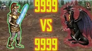 9999 Titans vs 9999 Black Dragons! Heroes 3! homm3 (heroes of might and magic 3)