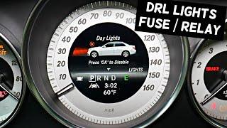 MERCEDES W204 DRL Daytame Running Lights Fuse Relay Location Replacement C250 C300 C180 C200 C220 C2