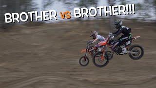 CHASING MY BROTHER ON DIRT BIKES!!! Dangerboy vs Huckson!