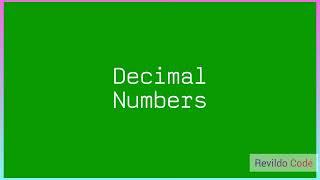 Decimal in javascript | Javascript Full Course |#javascript | #Revildo_code