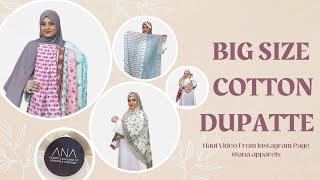 Big Size Cotton Dupatta Haul | Cotton Dupatte for Namaz from Instagram #cottondupatta #haulvideo