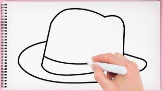 How to Draw hat for kids //how to Draw Cap// hat drawing//how to Draw hat easy// Drawing for kids