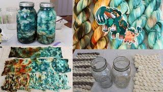 Dyeing Mini Skeins of Yarn in Mason Jars (2023 SMSMS Night 2, Pokemon Yarn - Cubfant)
