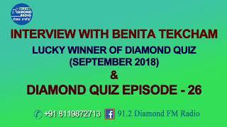 INTERVIEW WITH BENITA TEKCHAM || WINNER OF DIAMOND QUIZ (SEPTEMBER 2018)
