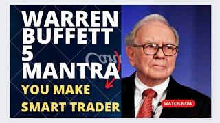 Warren Buffett 5 मूल mantra become a smart inverter (money source academy)#viral #youtube