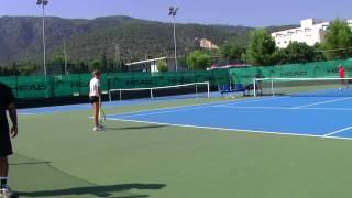 Guillermo Vilas tennis academy spain , Natalia Perepadenko and Sandra Soler in Casali courts.