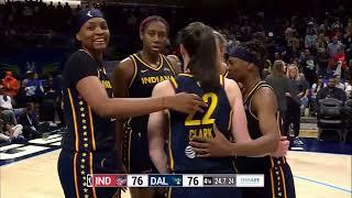 Last two minutes of Indiana Fever vs Dallas Wings