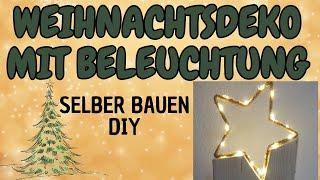 Weihnachtsdeko mit Beleuchtung selber bauen #woodworking #diy